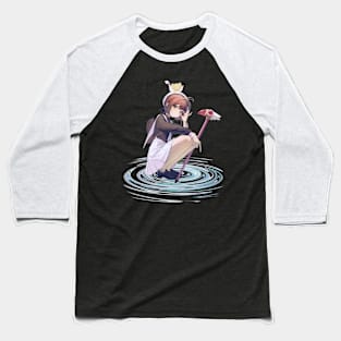 Vintage Sakura Girl Japanese Anime Baseball T-Shirt